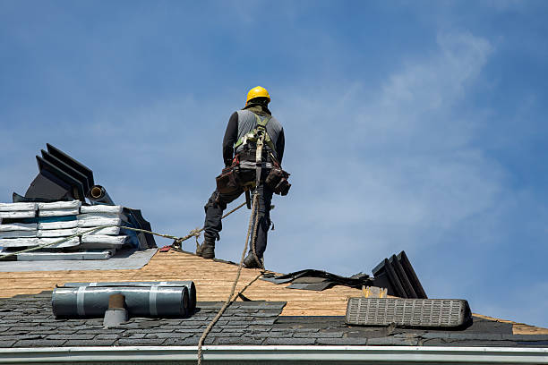 Professional Roof Installation technician working in Burnsville, MS